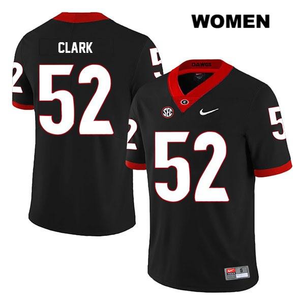 Georgia Bulldogs Women's Tyler Clark #52 NCAA Legend Authentic Black Nike Stitched College Football Jersey CPC8156GY